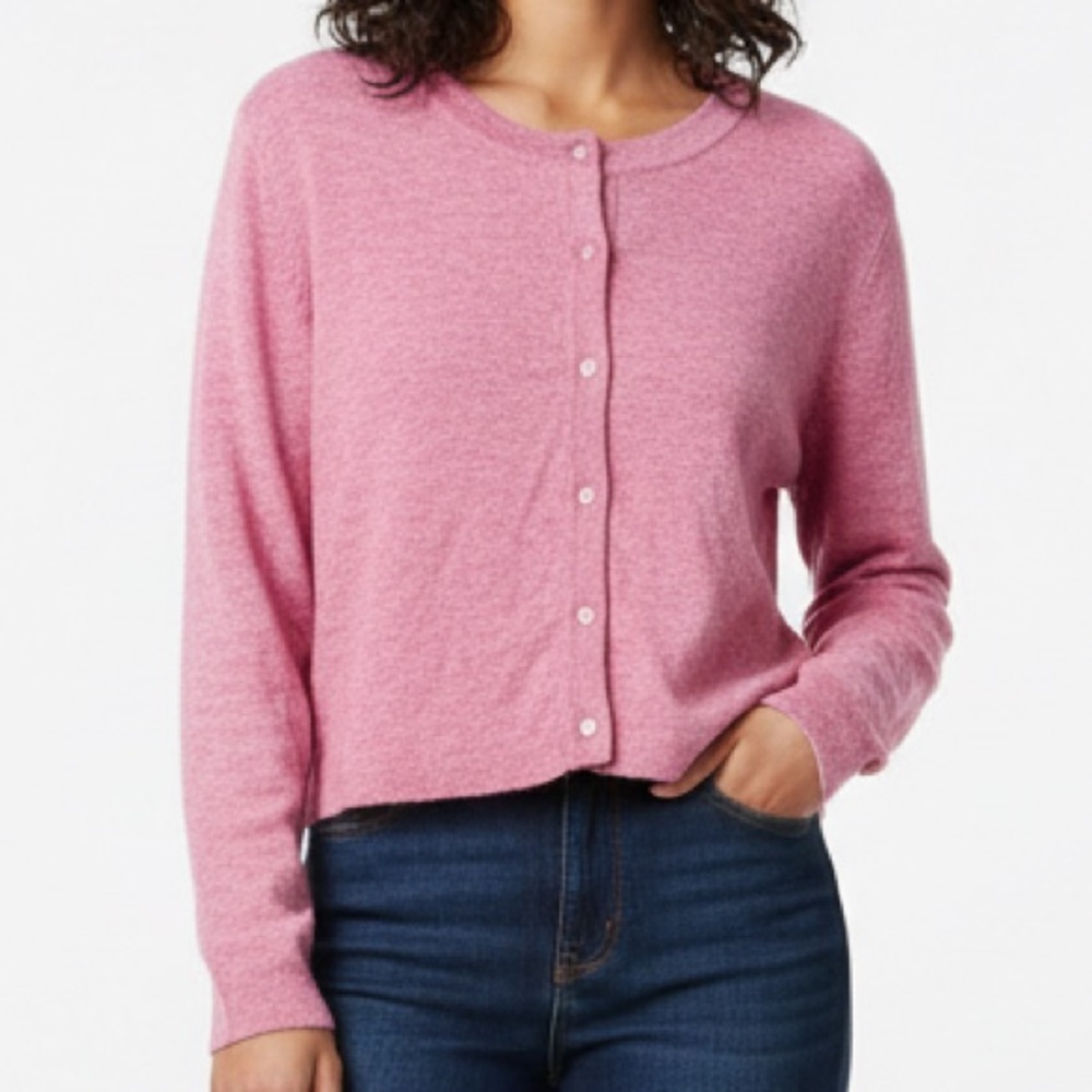 Aritzia Wilfred Pink Cardigan Sweater